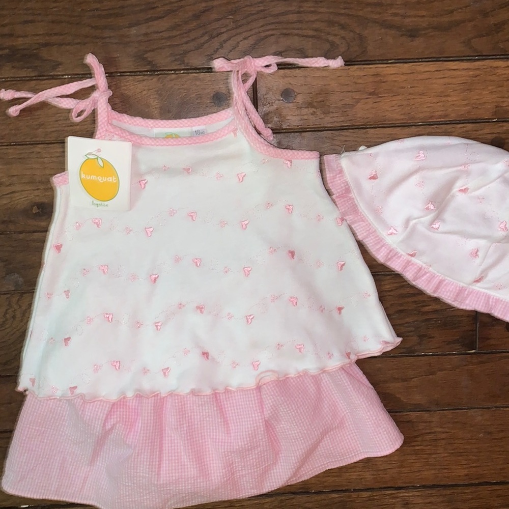 New 3pc Kumquat top, skirt & hat